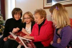 Christmas storytime with grandma.